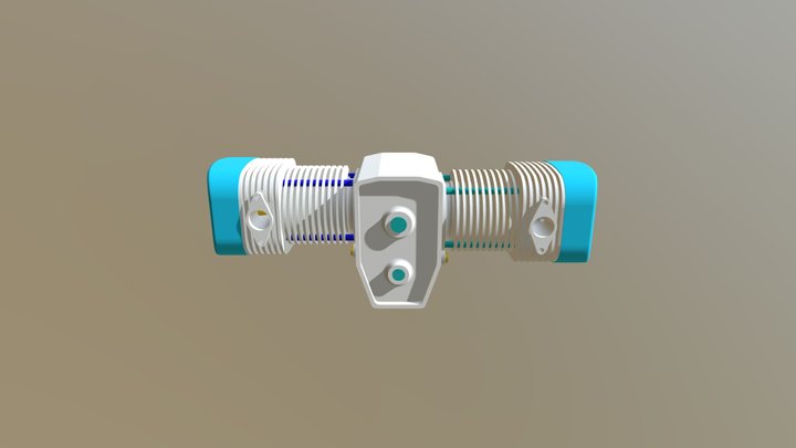2 Cylinder Engine 3D Model