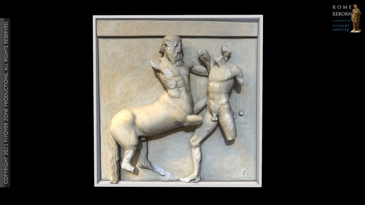 3D rendering of Metope South 32 (Parthenon)