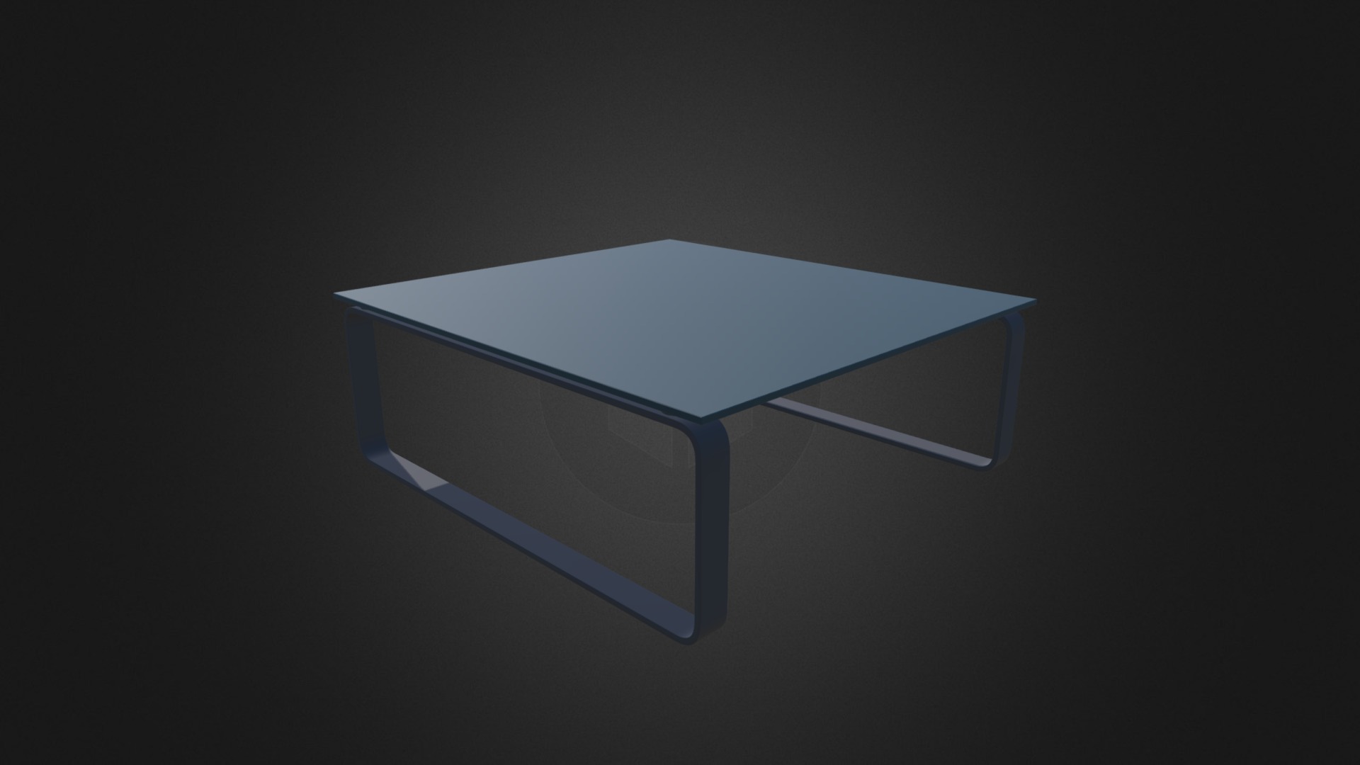 3D model Square Glass Coffe Table - This is a 3D model of the Square Glass Coffe Table. The 3D model is about a white square box.