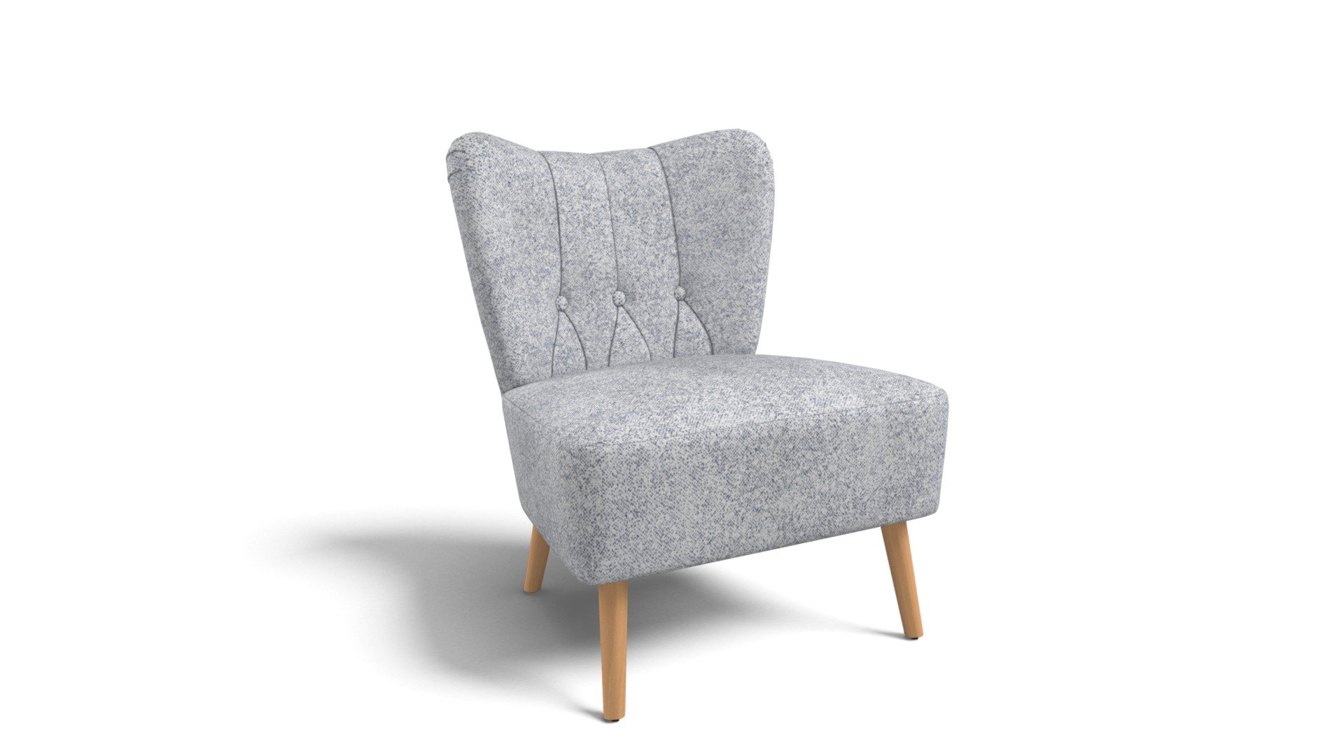 Charley Accent Chair, Fleck Weave Download Free 3D model by