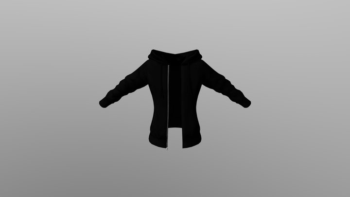 Casual Zipped Hoodie 3D Model