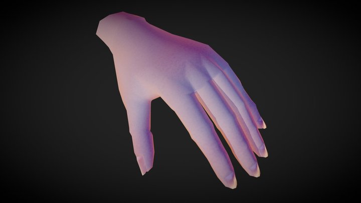 Free Stylized Hand (Lowpoly) 3D Model