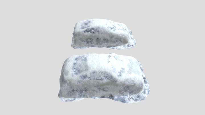 Snowdrifts of LowPoly 3D cars | PBR textures 3D Model