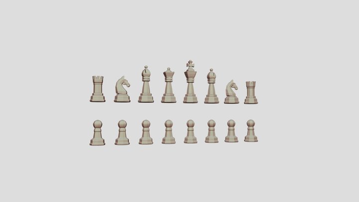 All Chess Peices 3D Model