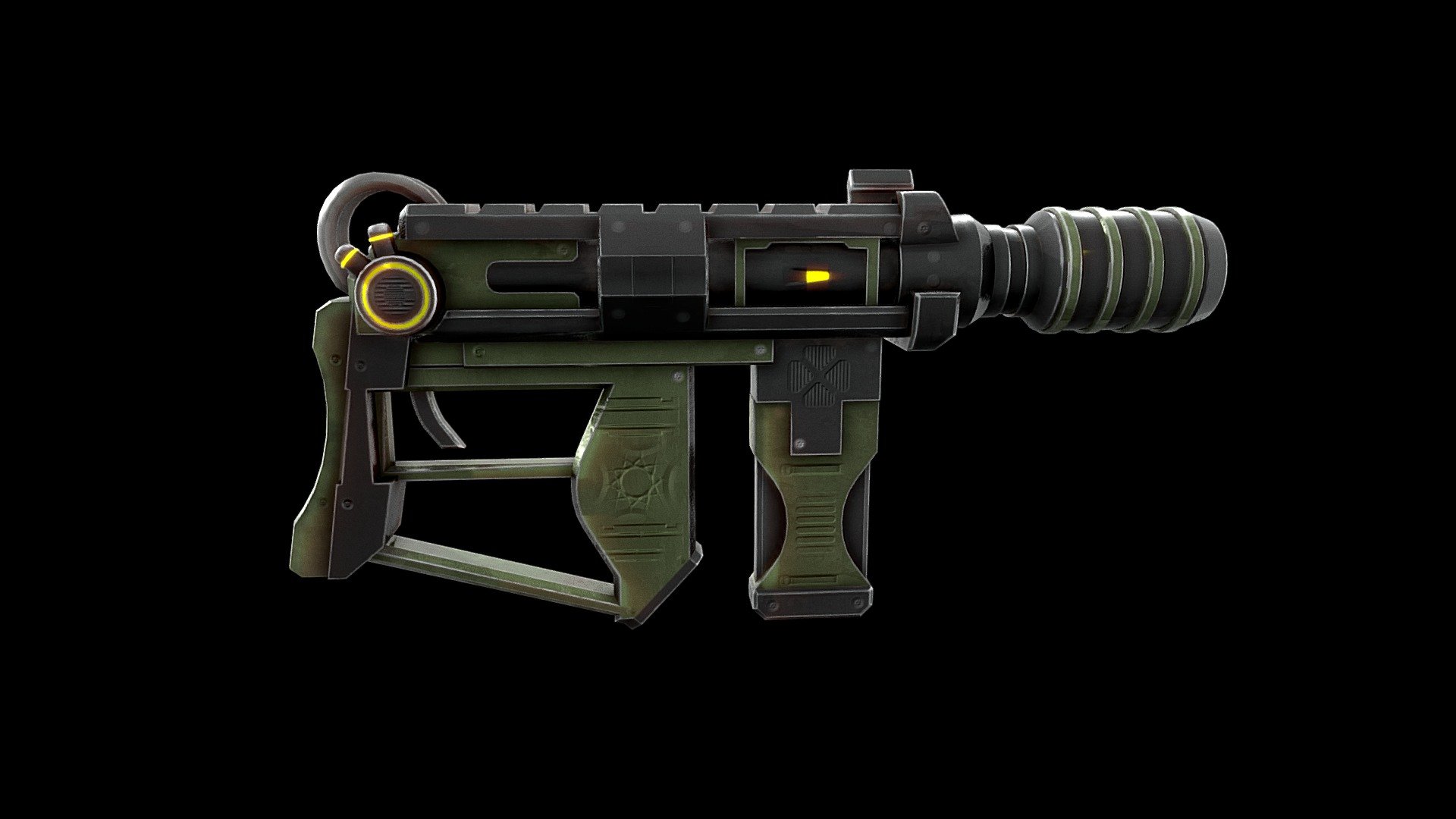 Sci-Fi / Fantasy Gun - 3D model by Kiki2002 [4617931] - Sketchfab