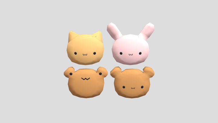 ぷちあにまるず　puchianimals 3D Model