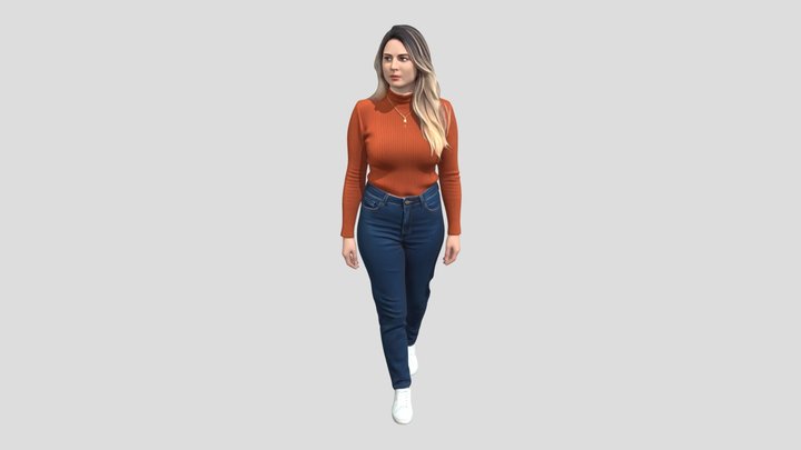Rust Orange Turtleneck Portrait – Modelo 3D gratuito STL