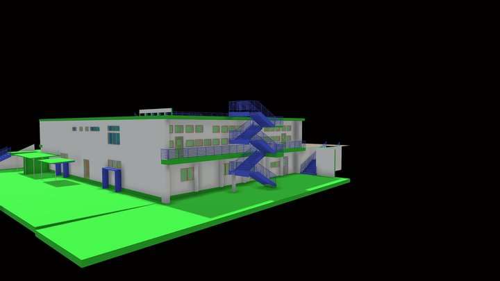 גרסה חדשה -ליקורד מבנה מחקר ופיתוח קרקע ומרתף 3D Model