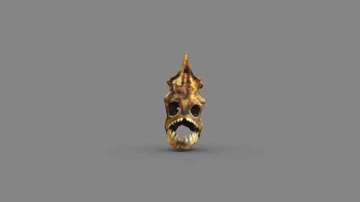 Piranha Skull 3D Model