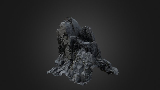 Wellington, Nz Greywacke rock photoscan 3D Model