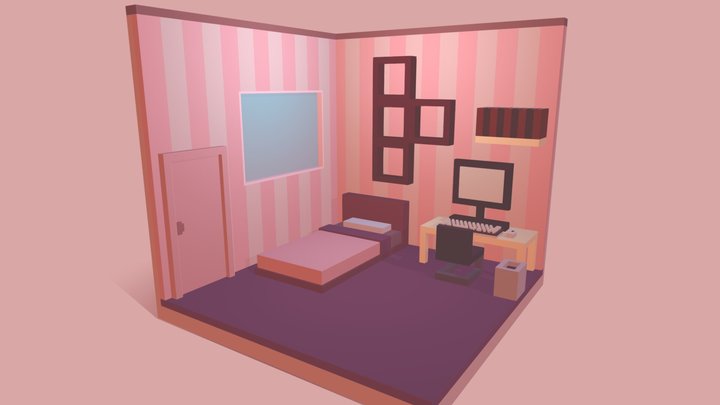 isometric room 3D Model