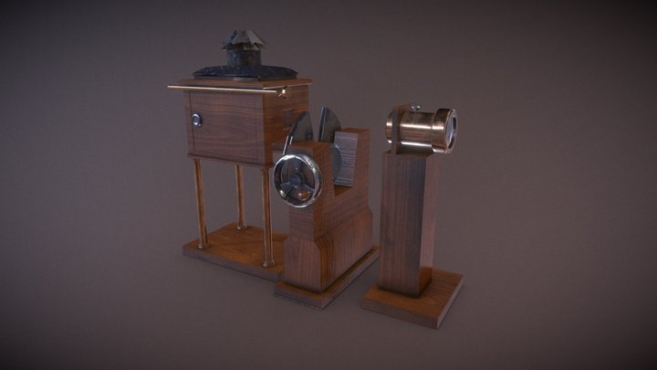 Vintage Victorian Zoopraxiscope (projector). 3D Model