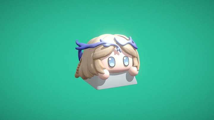 3D Printable Cartethyia Keycap - Wuthering Waves 3D Model
