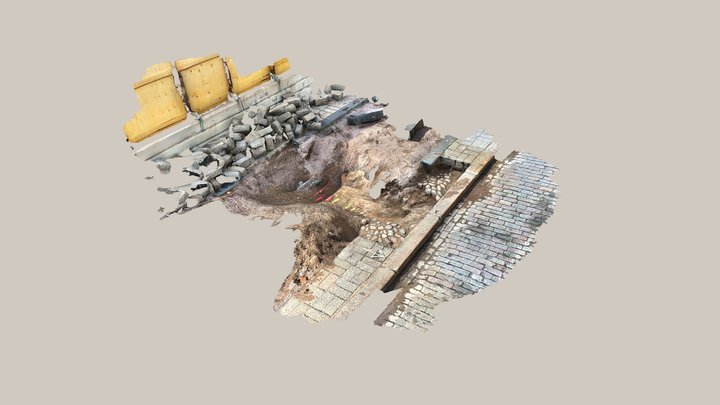 Arkeologinen valvonta Senaatintori Pihakivetys 3D Model