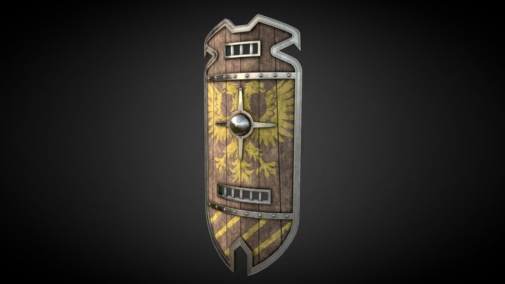 Medieval Tower Shield (Pre-Battle) 3D Model