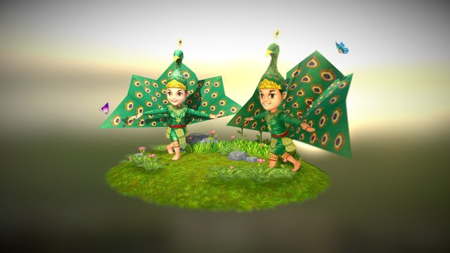 Cambodia Traditional Peacock Dance 3D Model