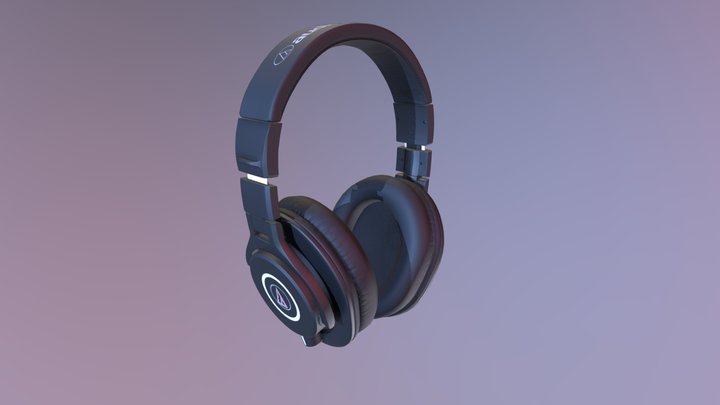 studio headphones ATH m40x 3D Model