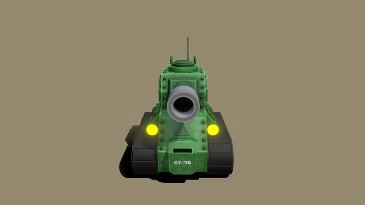 Cartoon Tank 3D Model