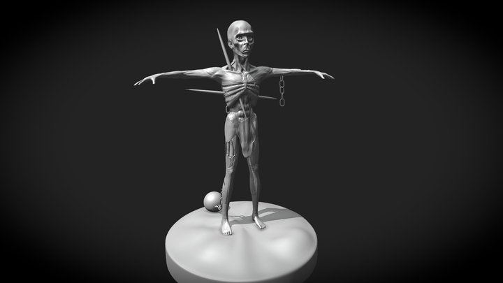 Tortured prisoner 3D Model