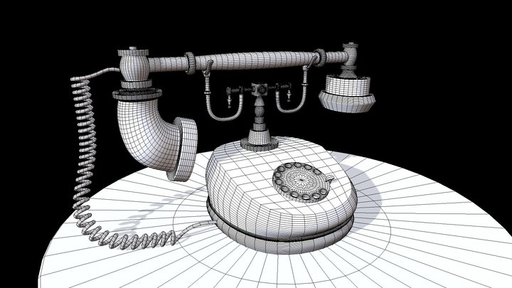 Antique Telephone 3D Model