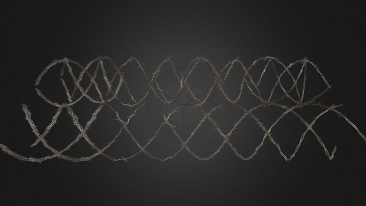 Rusted Barberd Wire 3D Model