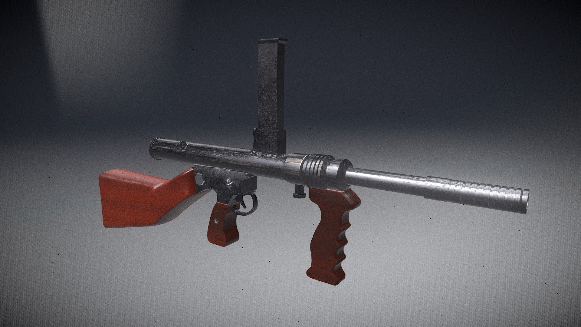 Australian Submachine Gun - Download Free 3D model by Charlie Tinley ...