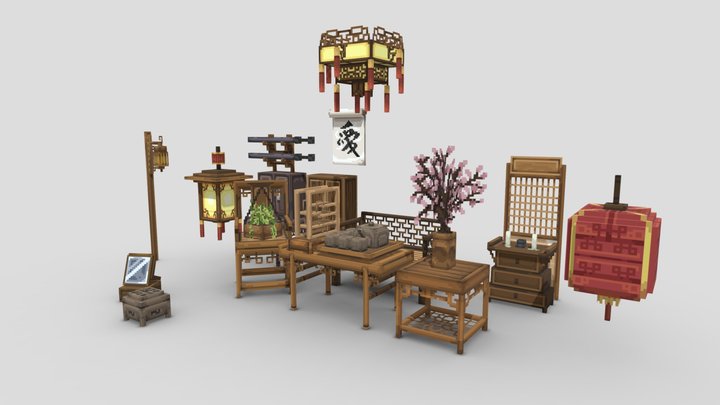 Chinese Furniture Pack Volume 1 3D Model