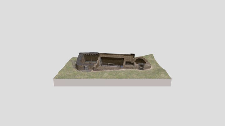 Monumento con forno en sección, Castro Sarridal 3D Model
