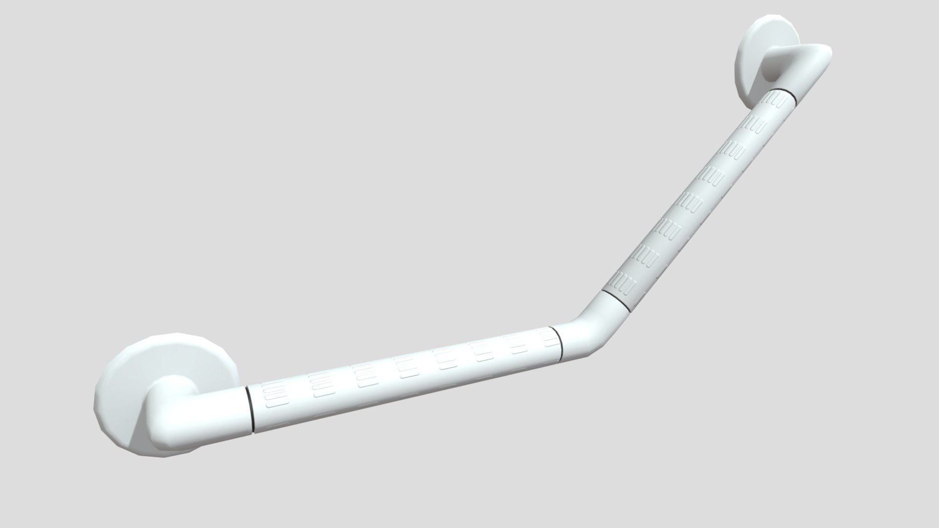 Stainless Steel White Handicap Grab Bar Download Free 3D model by