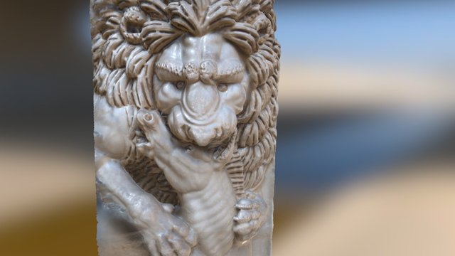 Lion sculpture 3D Model