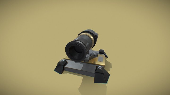 Canon Low Poly 3D Model