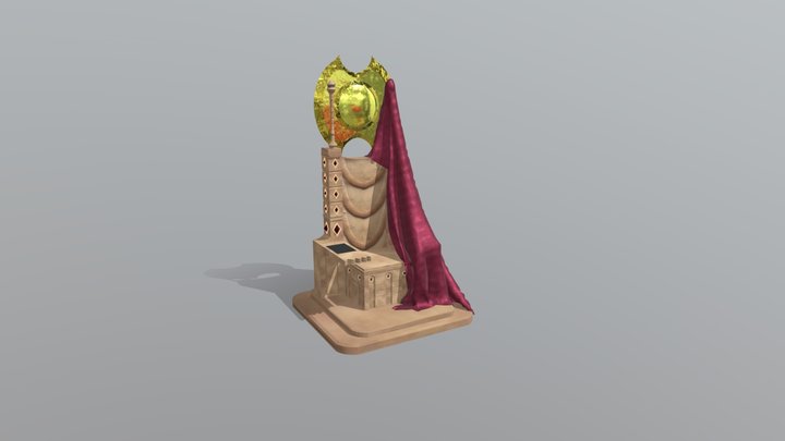 God of war 1 Kratos's Throne 3D Model