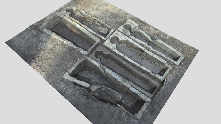 LYSEKLOSTER. GRAVES. CLUSTER 1. 3D Model