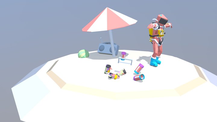 Marooned Space Man 3D Model