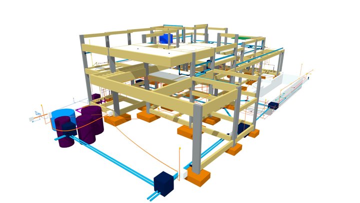 Projeto Estrutural + Instalações | JNC 3D Model
