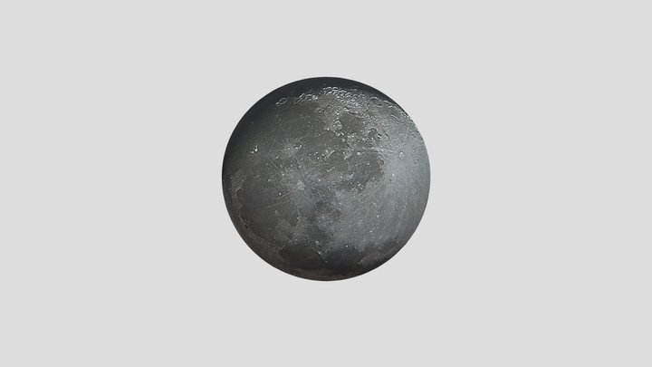 Moon in 3D 3D Model