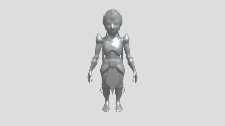 robotic warrior with glowing eyes 3D Model