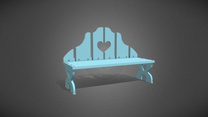 Wooden_Bench. 3D Model