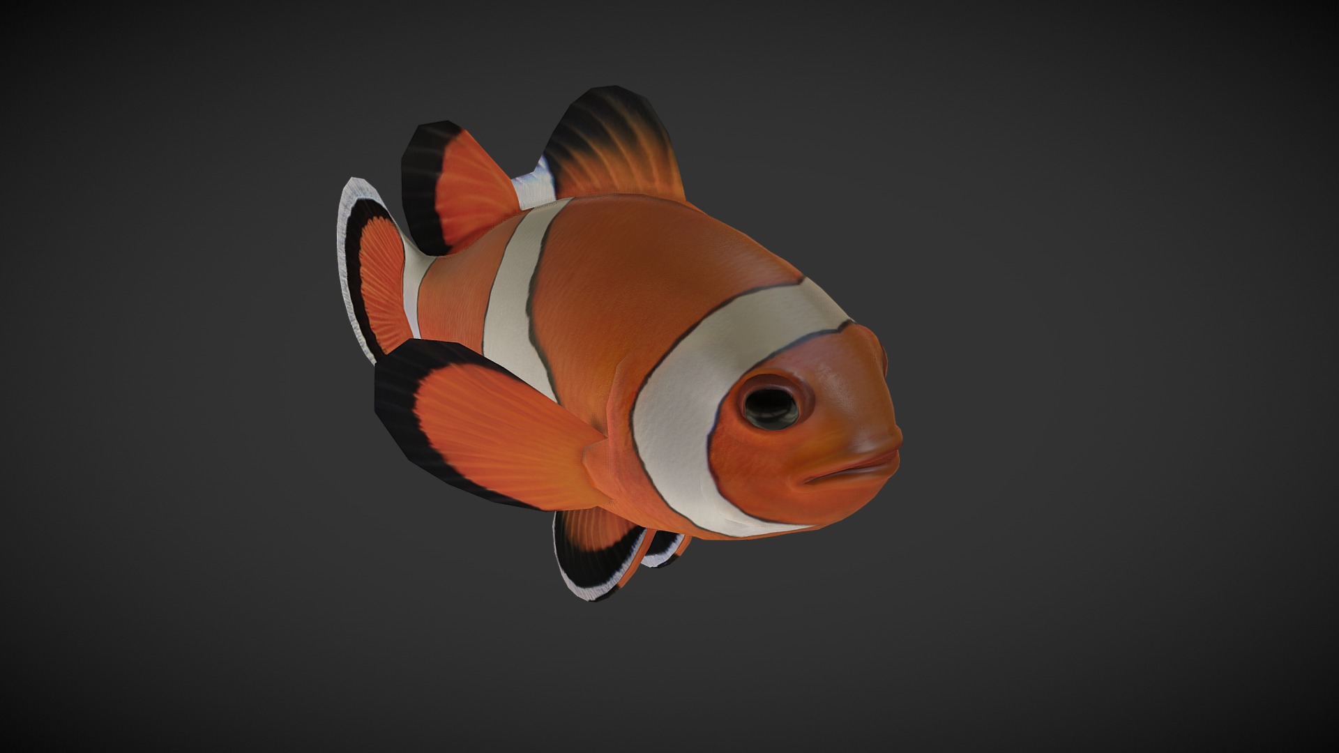 3D model Clown Fish - This is a 3D model of the Clown Fish. The 3D model is about a close-up of a fish.