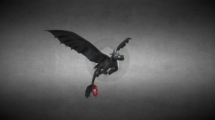 TOOTHLESS DRAGON - CHIMUELO 3D Model