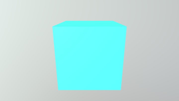 Blue Cube 3D Model