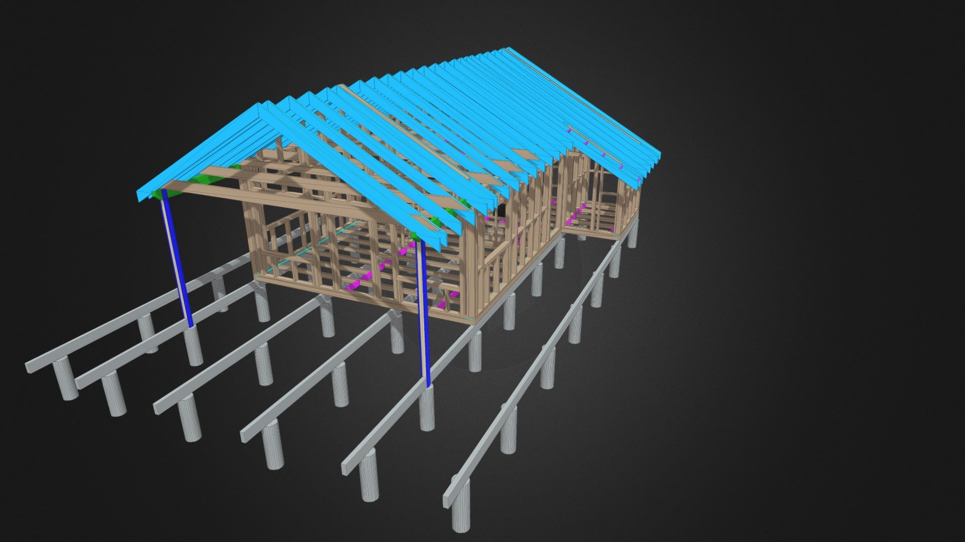 Summerhouse Detailed Timberframe Model Download Free 3d Model By Vlad Vlad1988 4635664 7291