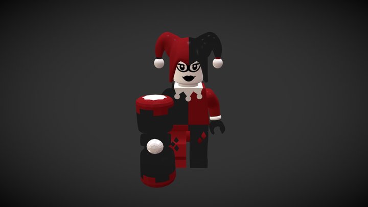 Legoman part 1: Harley Quinn 3D Model