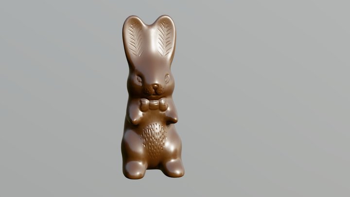 Chocolate easter bunny 3D Model