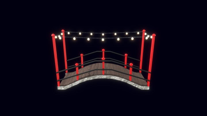 Japanese shrine - Bridge 2 (improved) 3D Model