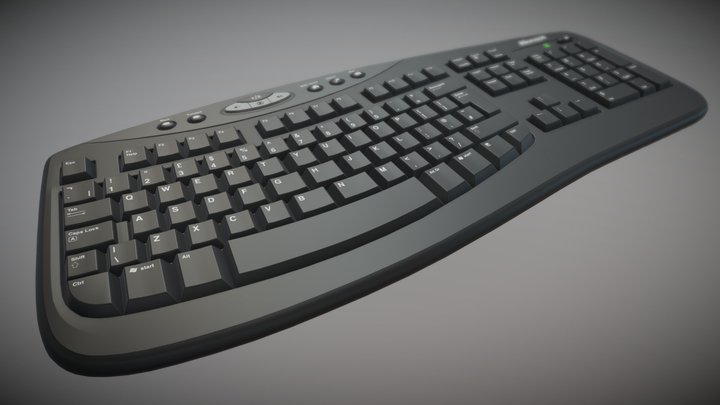 Microsoft Comfort Curve Keyboard 3D Model