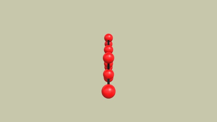 Molécula de metanfetamina (C10H15N) 3D Model