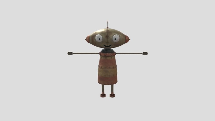 Breta from machinarium game 3D Model