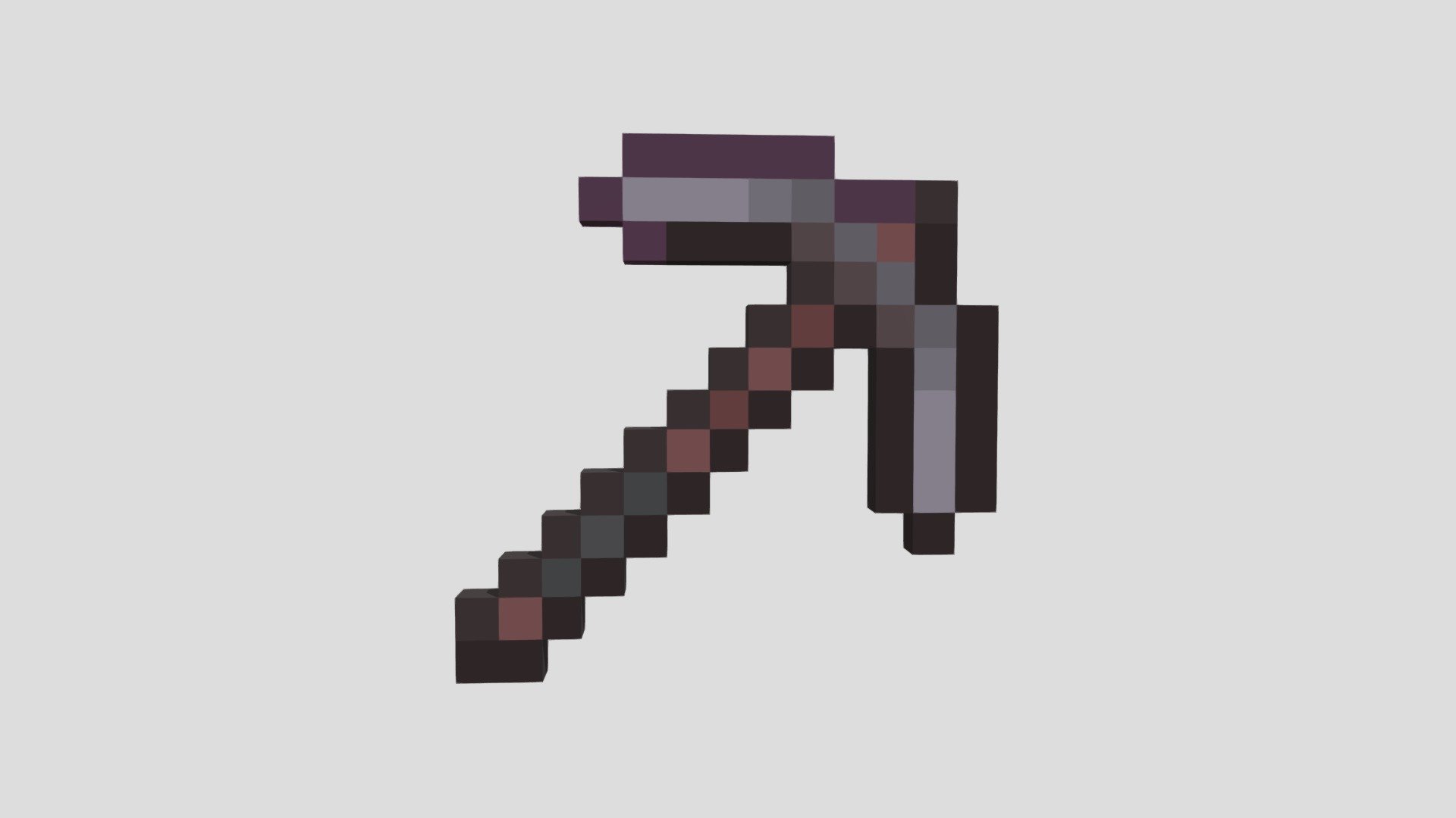 Minecraft Netherite Pickaxe Download Free 3d Model By Cove989