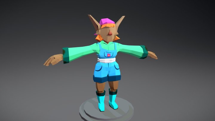 Gardener Turntable 3D Model